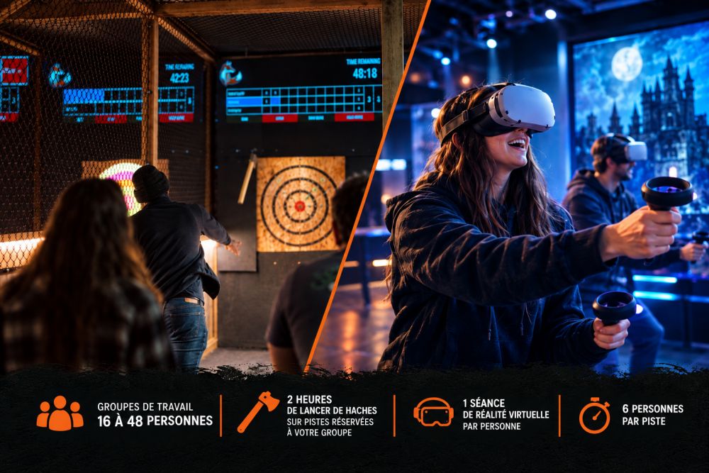 Axe Throwing + Virtual Reality Team Building